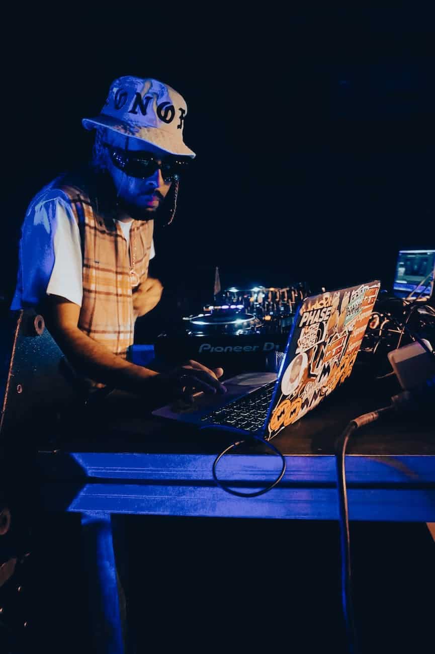 DJ performing a show